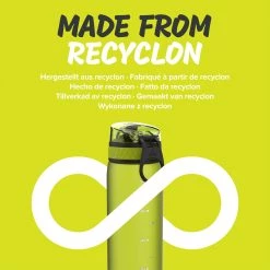 Ion8 Leak Proof Slim Water Bottle, BPA Free, Green, 600ml