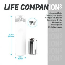 Ion8 Leak Proof 1 Litre Sports Water Bottle, BPA Free, Grey, 1100ml Water Bottles 10 Ion8 Leak Proof 1 Litre Sports Water Bottle, BPA Free, Grey, 1100ml Water Bottles