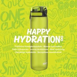 Water Bottles Ion8 Leak Proof 1 Litre Sports Water Bottle, BPA Free, Green, 1100ml