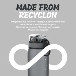 Ion8 Leak Proof Kids' Water Bottle, BPA Free, Grey, 400ml