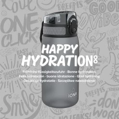 Ion8 Leak Proof Kids' Water Bottle, BPA Free, Grey, 400ml