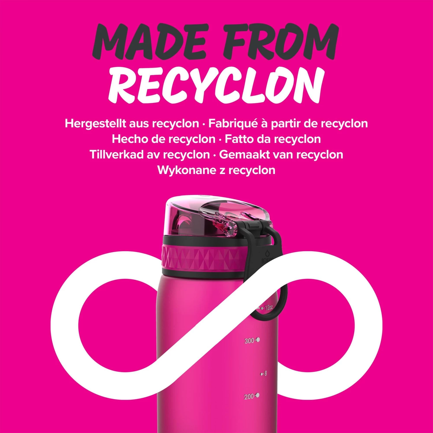 Water Bottles Ion8 Leak Proof Kids' Water Bottle, BPA Free, Pink, 400ml 5 Water Bottles Ion8 Leak Proof Kids' Water Bottle, BPA Free, Pink, 400ml