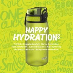 Ion8 Leak Proof Kids' Water Bottle, BPA Free, Green, 400ml Water Bottles