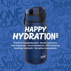 Water Bottles Ion8 Leak Proof Kids' Water Bottle, BPA Free, Navy, 400ml