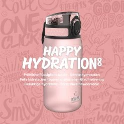 Ion8 Leak Proof Kids' Water Bottle, BPA Free, Rose Quartz, 400ml