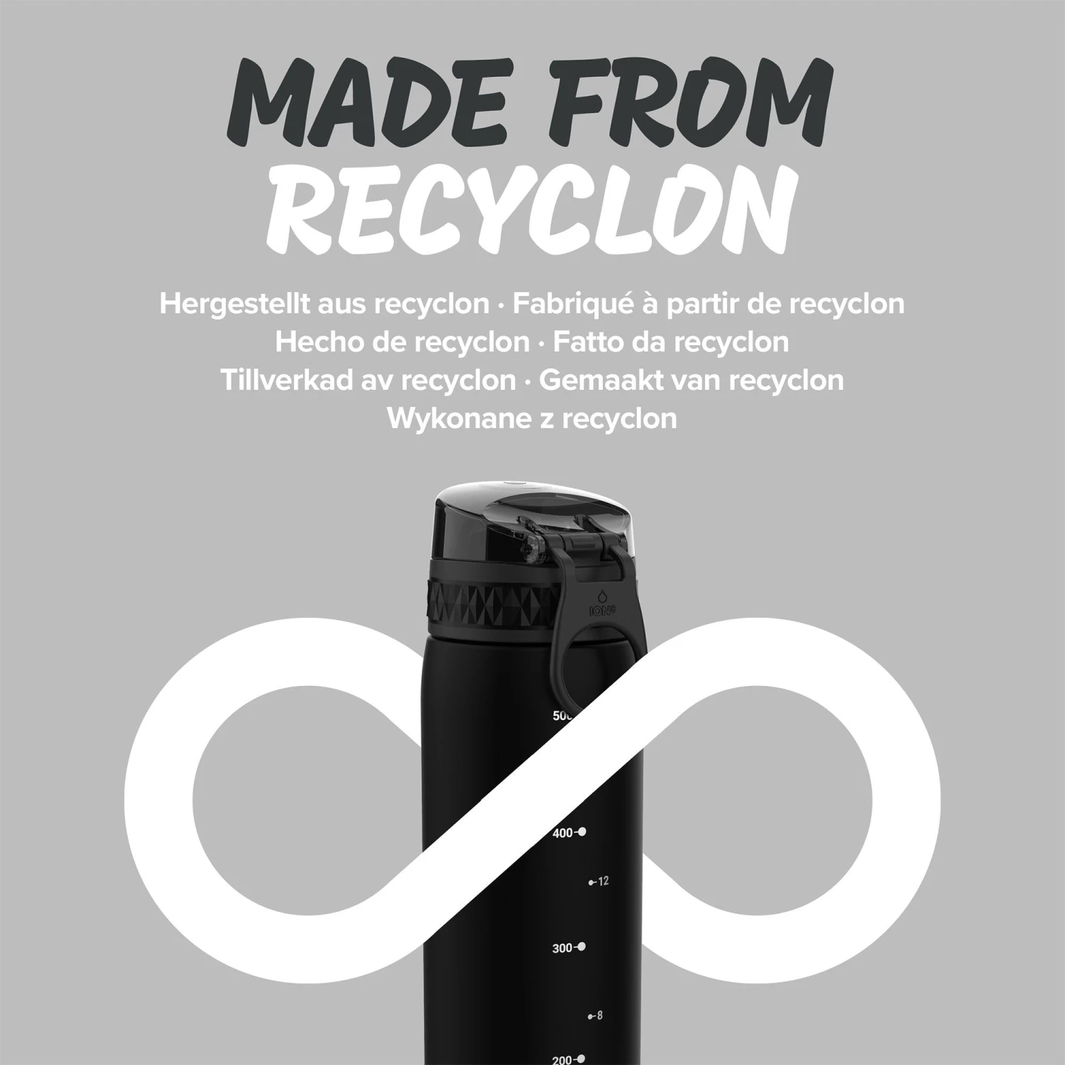 Ion8 Leak Proof Slim Water Bottle, BPA Free, Black, 600ml Water Bottles 5 Ion8 Leak Proof Slim Water Bottle, BPA Free, Black, 600ml Water Bottles