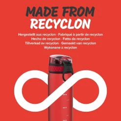 Ion8 Leak Proof Slim Water Bottle, BPA Free, Red, 600ml Water Bottles