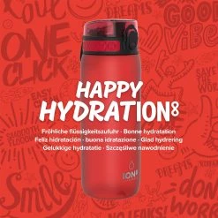 Ion8 Leak Proof Cycling Water Bottle, BPA Free, Red, 750ml Water Bottles