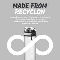 Ion8 Leak Proof Slim Water Bottle, BPA Free, Ice, 600ml