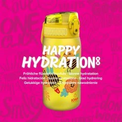 Ion8 Leak Proof Kids' Water Bottle, BPA Free, Bees, 400ml Water Bottles