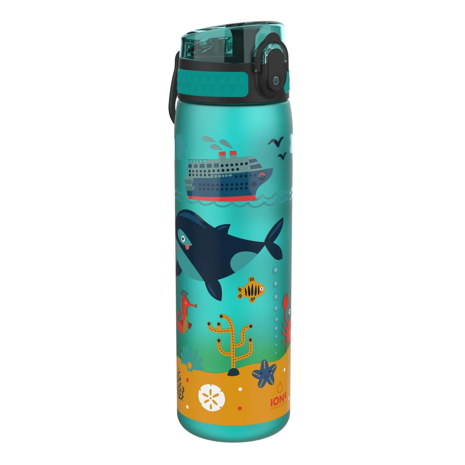 Water Bottles Ion8 Leak Proof Slim Water Bottle, BPA Free, Sealife, 600ml 1 Water Bottles Ion8 Leak Proof Slim Water Bottle, BPA Free, Sealife, 600ml