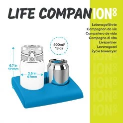 Ion8 Leak Proof Kids' Water Bottle, BPA Free, Llamas, 400ml Water Bottles