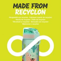 Ion8 Leak Proof Kids' Water Bottle, BPA Free, Llamas, 400ml Water Bottles