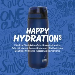 Water Bottles Ion8 Leak Proof Cycling Water Bottle, BPA Free, Navy, 750ml