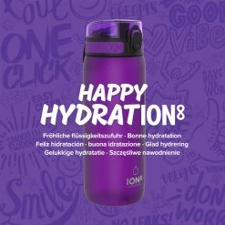 Ion8 Leak Proof Cycling Water Bottle, BPA Free, Purple, 750ml