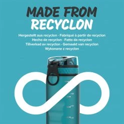 Ion8 Leak Proof 1 Litre Sports Water Bottle, BPA Free, Aqua, 1100ml