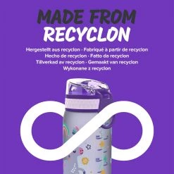 Ion8 Leak Proof Kids' Water Bottle, BPA Free, Unicorns, 400ml