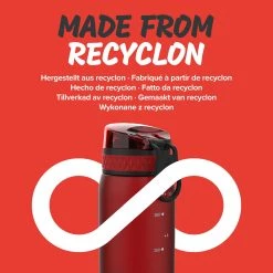 Ion8 Leak Proof Kids' Water Bottle, BPA Free, Chilli Red, 400ml
