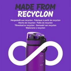 Water Bottles Ion8 Leak Proof Kids' Water Bottle, BPA Free, Purple, 400ml