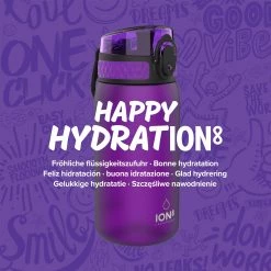 Water Bottles Ion8 Leak Proof Kids' Water Bottle, BPA Free, Purple, 400ml