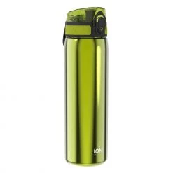 Water Bottles Ion8 Leak Proof Slim Water Bottle, Stainless Steel, Green, 600ml