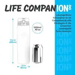 Ion8 Leak Proof 1 Litre Sports Water Bottle, Stainless Steel, Blue, 1200ml 10 Ion8 Leak Proof 1 Litre Sports Water Bottle, Stainless Steel, Blue, 1200ml
