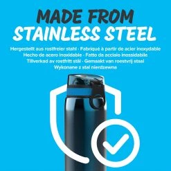Ion8 Leak Proof 1 Litre Sports Water Bottle, Stainless Steel, Blue, 1200ml 11 Ion8 Leak Proof 1 Litre Sports Water Bottle, Stainless Steel, Blue, 1200ml