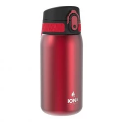 Ion8 Leak Proof Steel Water Bottle, Vacuum Insulated, Red, 320ml Water Bottles