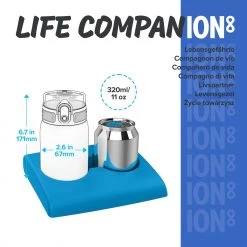 Ion8 Leak Proof Steel Water Bottle, Vacuum Insulated, Navy, 320ml Water Bottles 10 Ion8 Leak Proof Steel Water Bottle, Vacuum Insulated, Navy, 320ml Water Bottles