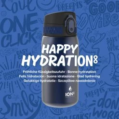 Ion8 Leak Proof Steel Water Bottle, Vacuum Insulated, Navy, 320ml Water Bottles 13 Ion8 Leak Proof Steel Water Bottle, Vacuum Insulated, Navy, 320ml Water Bottles