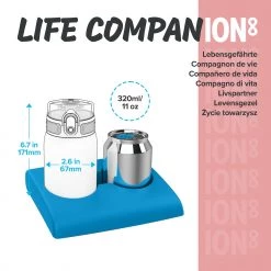 Ion8 Leak Proof Steel Water Bottle, Vacuum Insulated, Rose, 320ml Water Bottles