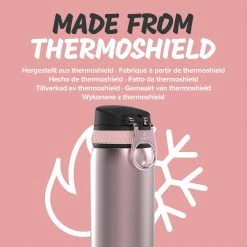 Ion8 Leak Proof Steel Water Bottle, Vacuum Insulated, Rose, 320ml Water Bottles