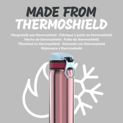 Ion8 Leak Proof Steel Water Bottle, Vacuum Insulated, Blossom Pink, 500ml Water Bottles