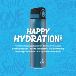 Water Bottles Ion8 Leak Proof Steel Water Bottle, Vacuum Insulated, Blue, 500ml