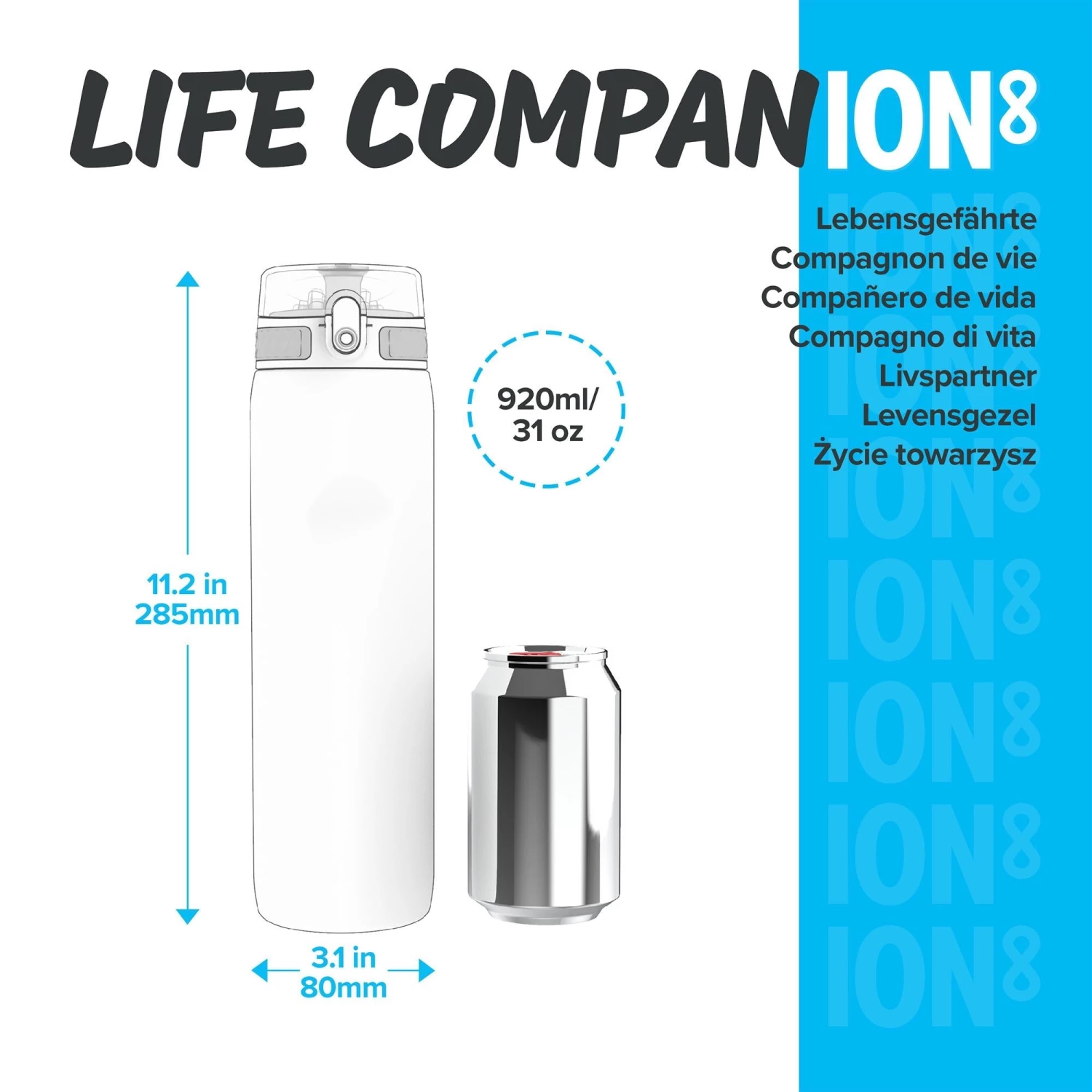 Copy Of Ion8 Leak Proof 1 Litre Steel Water Bottle, Vacuum Insulated, Blue Water Bottles 4 Copy Of Ion8 Leak Proof 1 Litre Steel Water Bottle, Vacuum Insulated, Blue Water Bottles