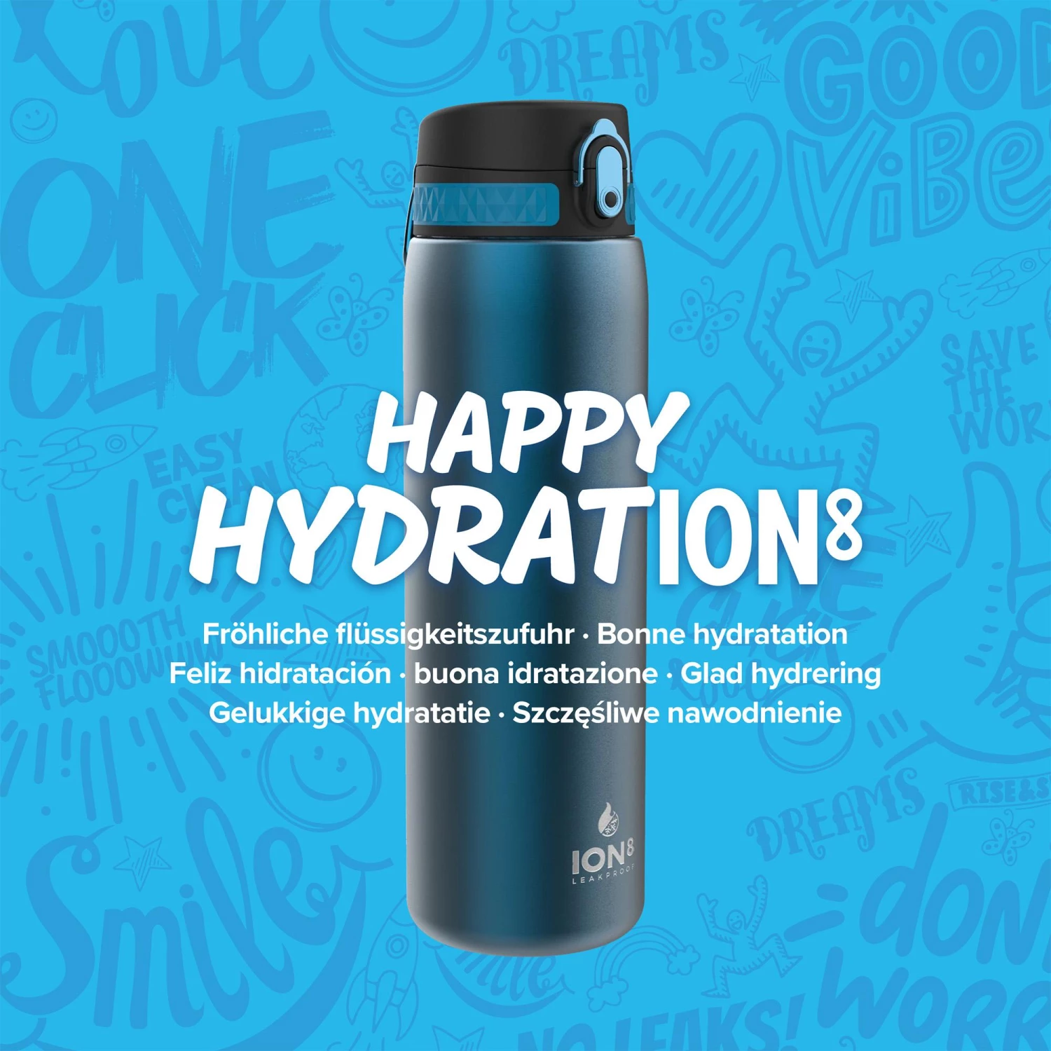 Copy Of Ion8 Leak Proof 1 Litre Steel Water Bottle, Vacuum Insulated, Blue Water Bottles 7 Copy Of Ion8 Leak Proof 1 Litre Steel Water Bottle, Vacuum Insulated, Blue Water Bottles