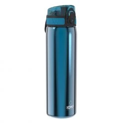 Water Bottles Ion8 Leak Proof Slim Water Bottle, Stainless Steel, Blue, 600ml