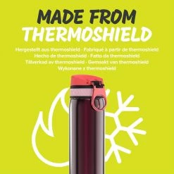 Water Bottles Ion8 Leak Proof Steel Water Bottle, Vacuum Insulated, Claret Red, 500ml