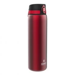 Ion8 Leak Proof 1 Litre Steel Water Bottle, Vacuum Insulated, Red Water Bottles
