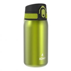 Ion8 Leak Proof Steel Water Bottle, Vacuum Insulated, Green, 320ml