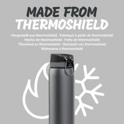Ion8 Leak Proof 1 Litre Steel Water Bottle, Vacuum Insulated, Grey