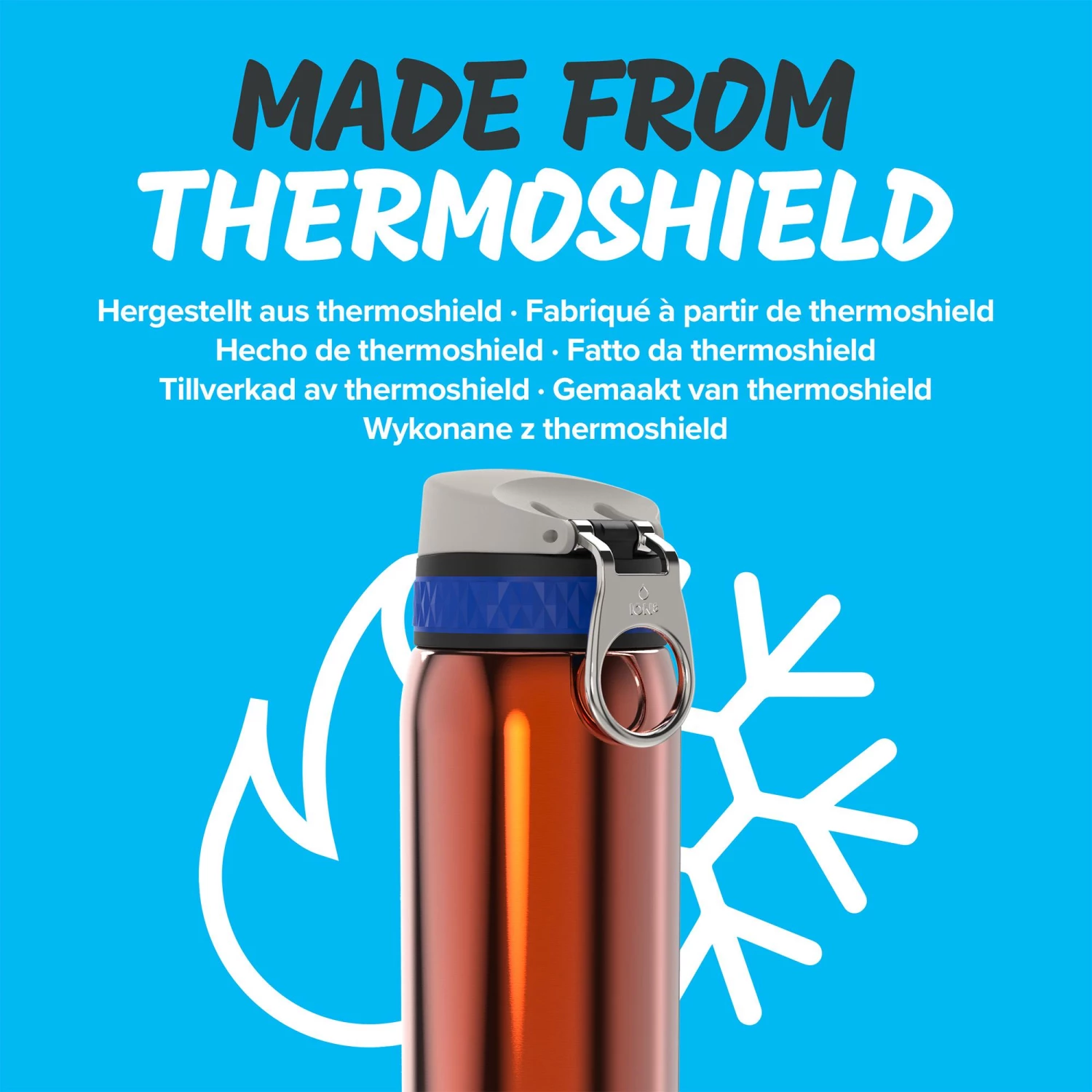 Ion8 Leak Proof Steel Water Bottle, Vacuum Insulated, Sunset Orange, 320ml Water Bottles 5 Ion8 Leak Proof Steel Water Bottle, Vacuum Insulated, Sunset Orange, 320ml Water Bottles