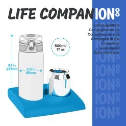 Ion8 Leak Proof Steel Water Bottle, Vacuum Insulated, Navy, 500ml Water Bottles 10 Ion8 Leak Proof Steel Water Bottle, Vacuum Insulated, Navy, 500ml Water Bottles