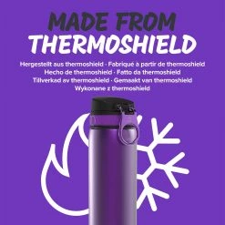 Ion8 Leak Proof Steel Water Bottle, Vacuum Insulated, Purple, 500ml