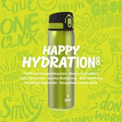 Water Bottles Ion8 Leak Proof Steel Water Bottle, Vacuum Insulated, Green, 500ml