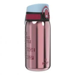 Ion8 Leak Proof Steel Water Bottle, Vacuum Insulated, Blossom Pink, 320ml