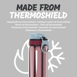 Ion8 Leak Proof Steel Water Bottle, Vacuum Insulated, Blossom Pink, 320ml