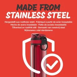Water Bottles Ion8 Leak Proof Slim Water Bottle, Stainless Steel, Red, 600ml 11 Water Bottles Ion8 Leak Proof Slim Water Bottle, Stainless Steel, Red, 600ml