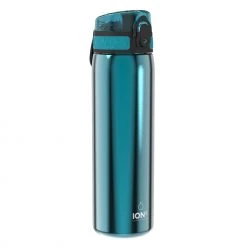 Water Bottles Ion8 Leak Proof Slim Water Bottle, Stainless Steel, Aqua, 600ml
