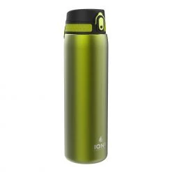 Ion8 Leak Proof 1 Litre Steel Water Bottle, Vacuum Insulated, Green Water Bottles